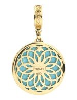 Подвеска из лимонного золота c бирюзой