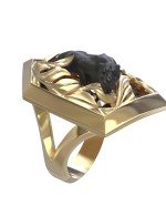 Кольцо из лимонного золота