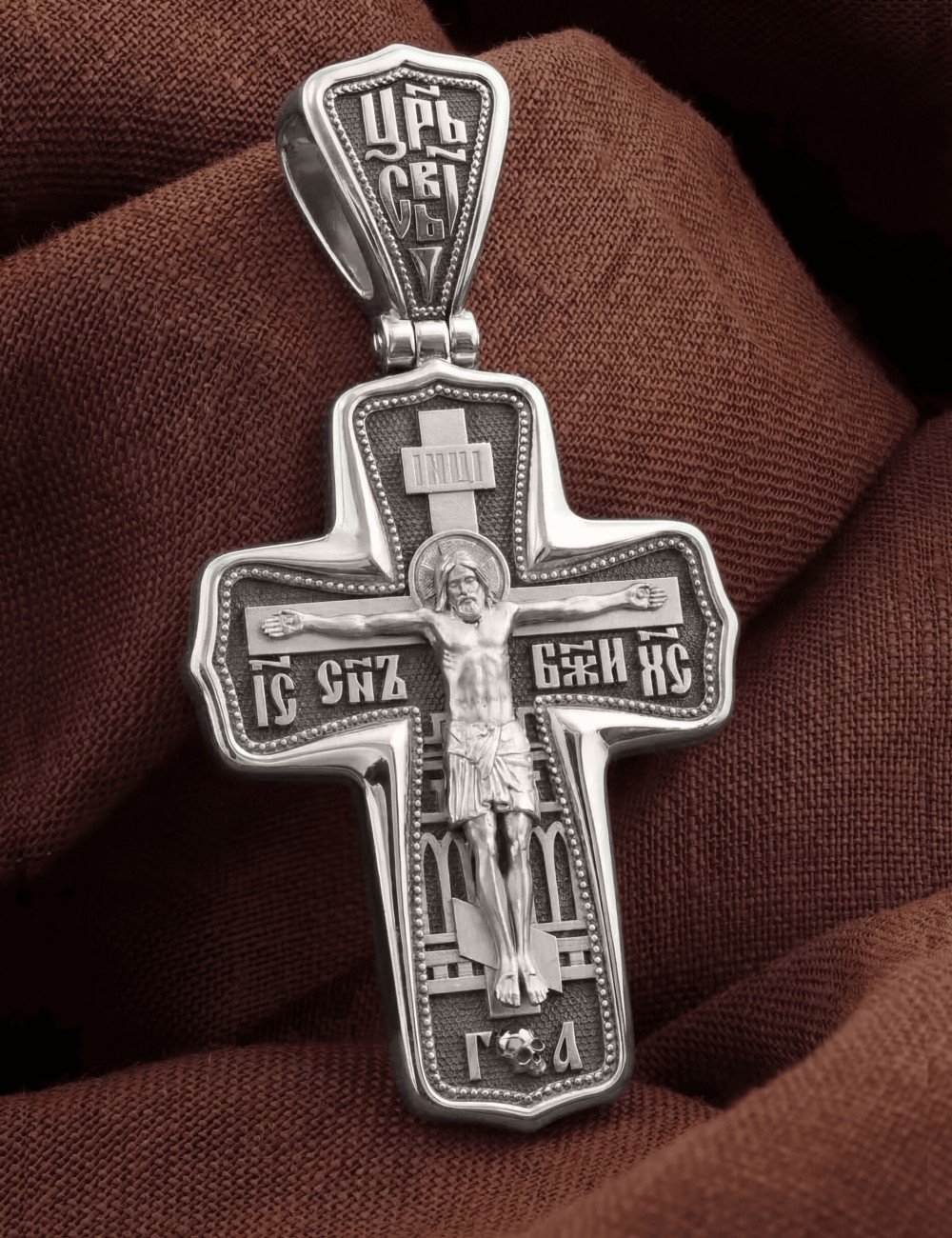 Крест из белого золота