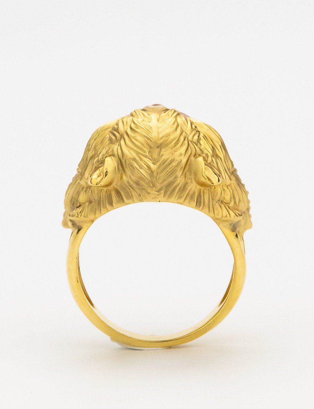 Кольцо из лимонного золота c эмалью