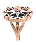 Кольцо из золота c эмалью и ониксом