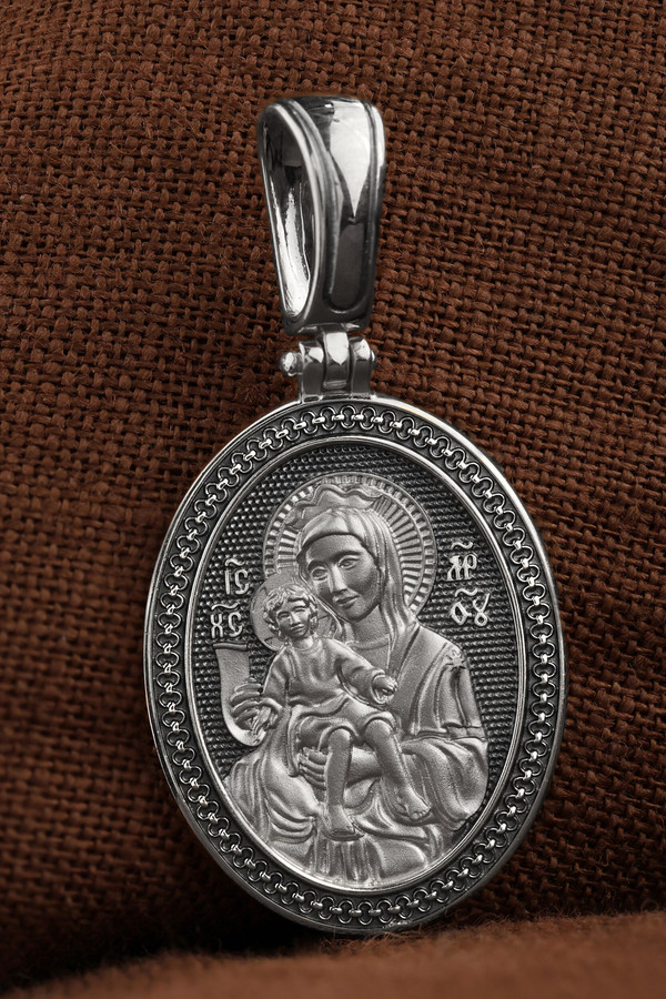 Нательная икона из белого золота 585 пробы