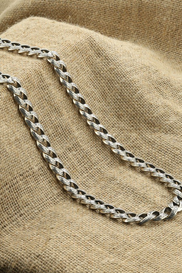 Цепь из серебра c рубином