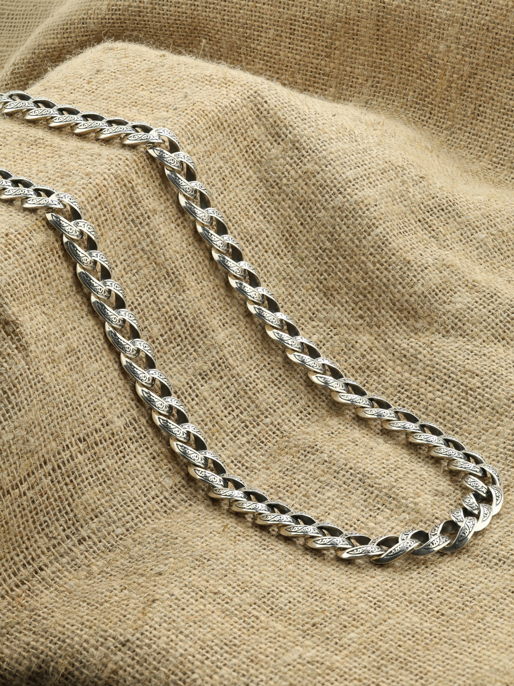 Цепь из серебра 925 пробы c рубином