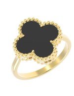 Кольцо из лимонного золота c ониксом