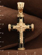 Крест из золота c ониксом