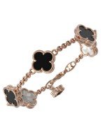 Браслет из золота c ониксом и перламутром