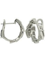 Серьги из белого золота c бриллиантами