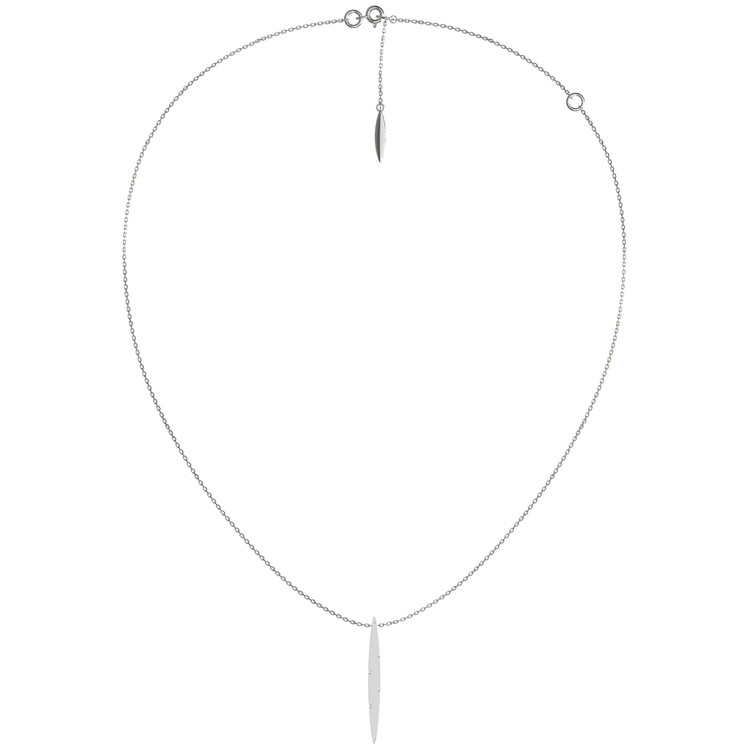 Колье из белого золота 585 пробы c бриллиантами