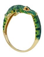 Кольцо из лимонного золота c эмалью