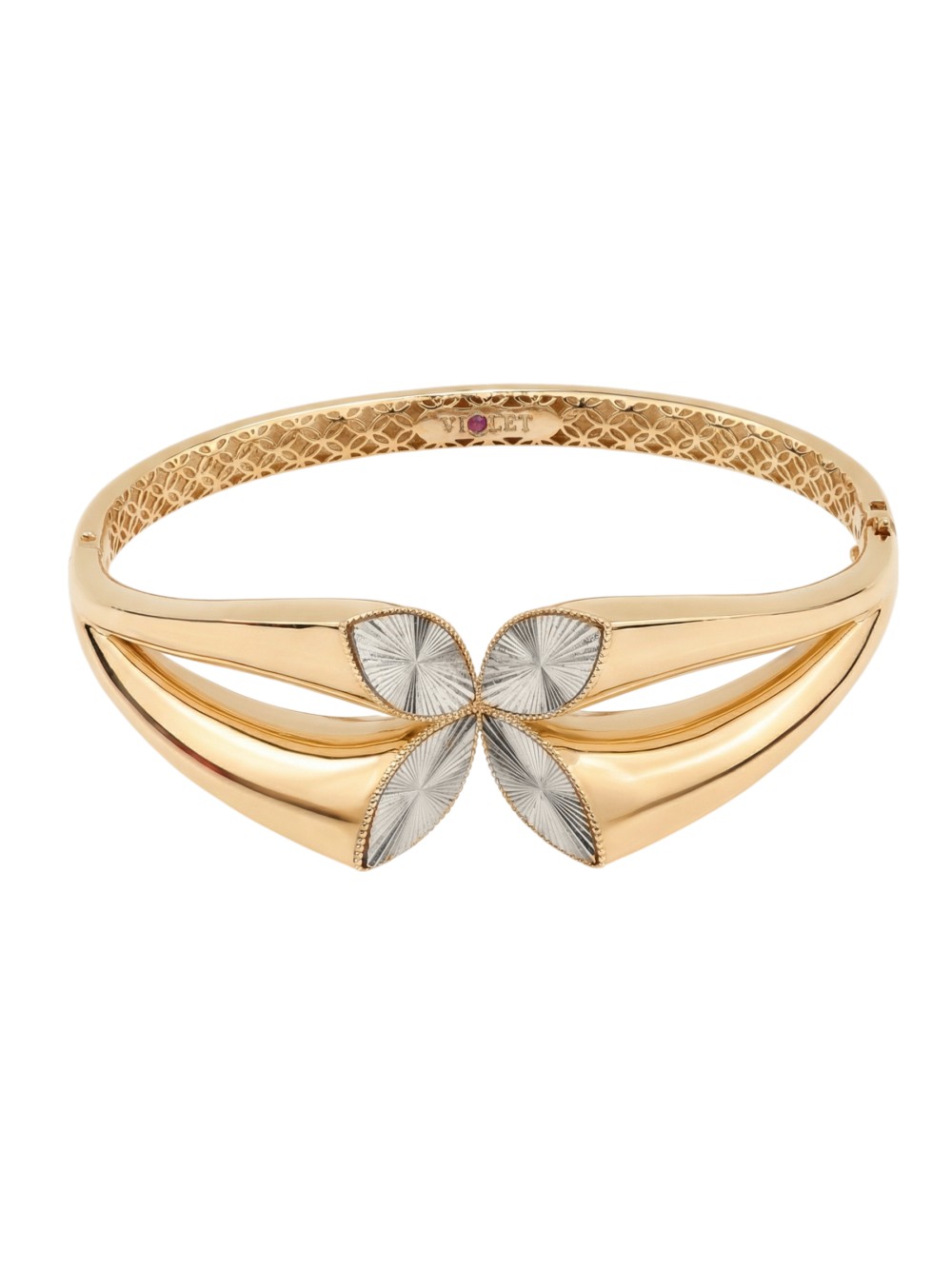 Браслет из красного золота 585 пробы c рубином