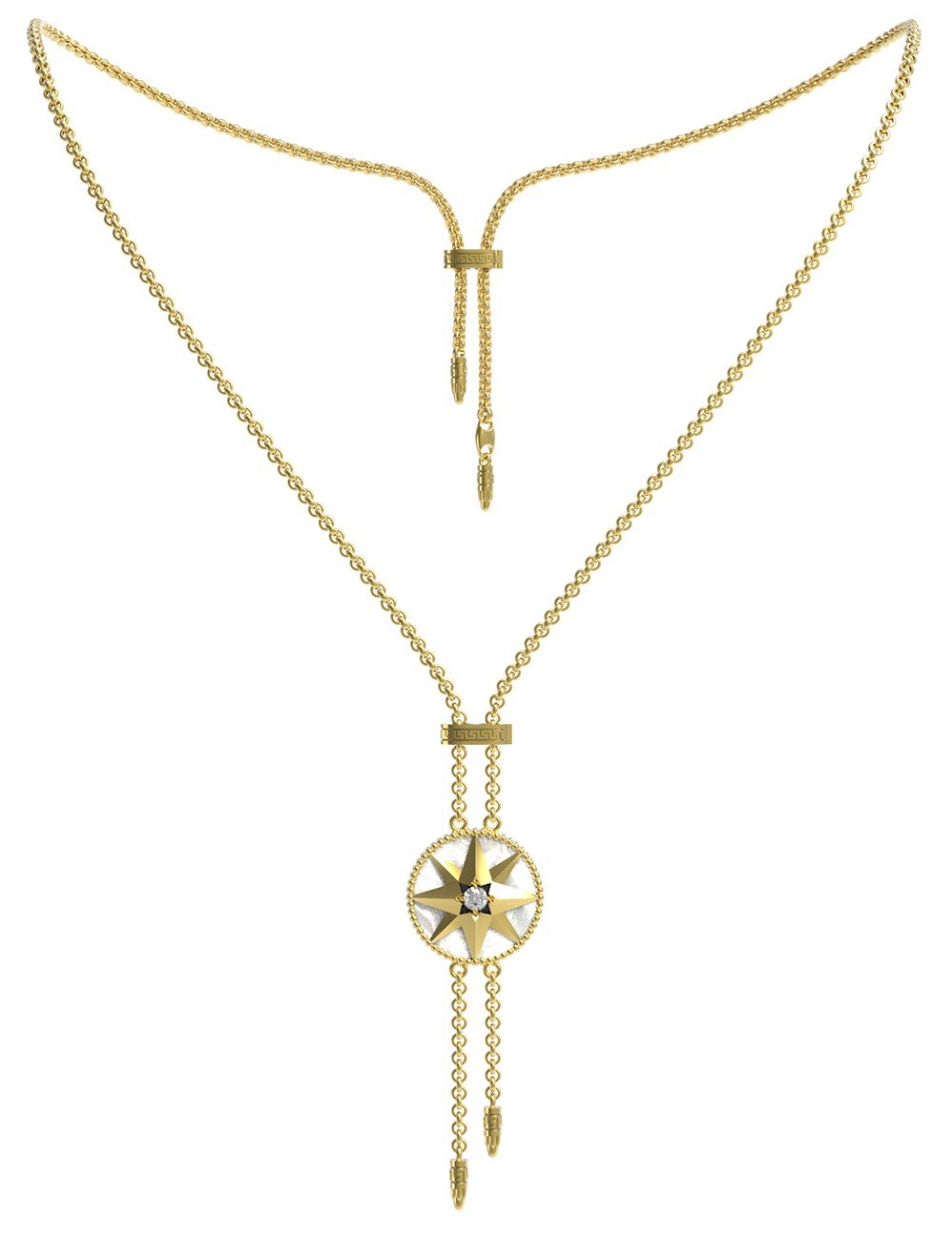 Колье из лимонного золота