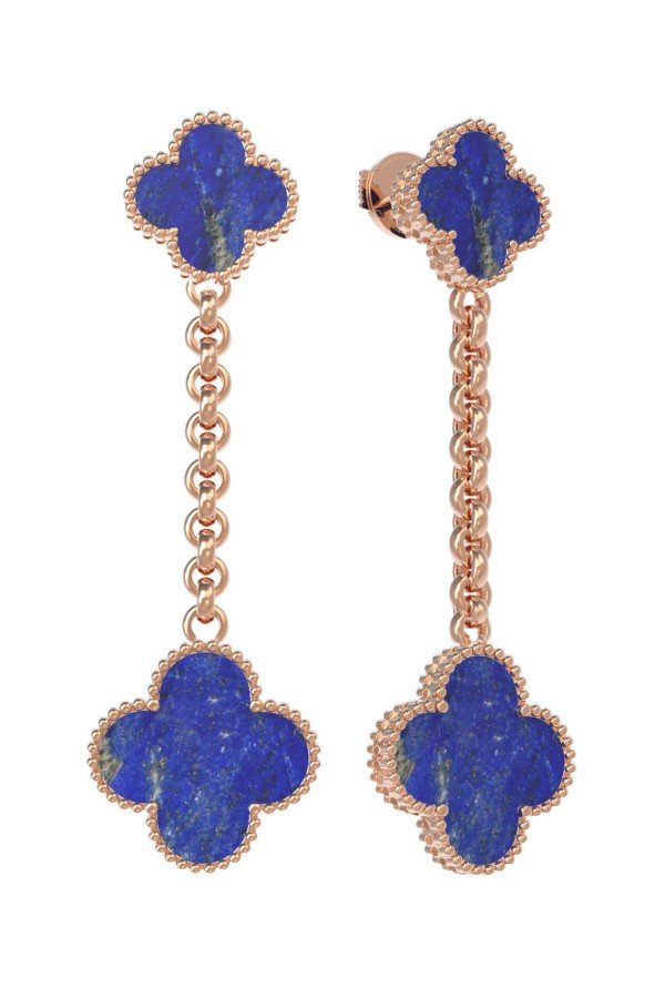 Серьги из золота c лазуритом