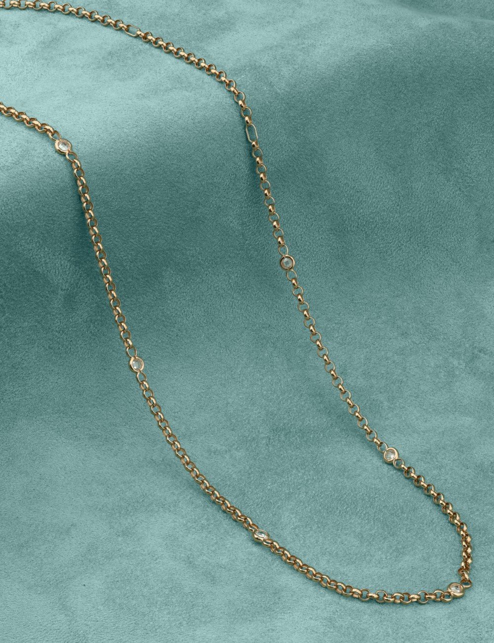 Цепь из золота c фианитом