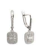 Серьги из белого золота c бриллиантами