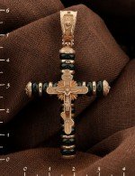 Крест из золота c ониксом