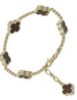 Браслет из лимонного золота c тигровым глазом