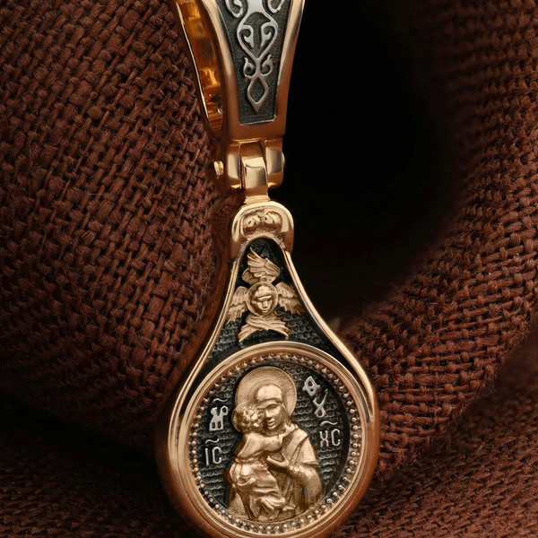 Образок из красного золота 585 пробы