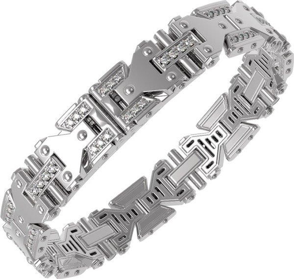 Браслет из белого золота c бриллиантами