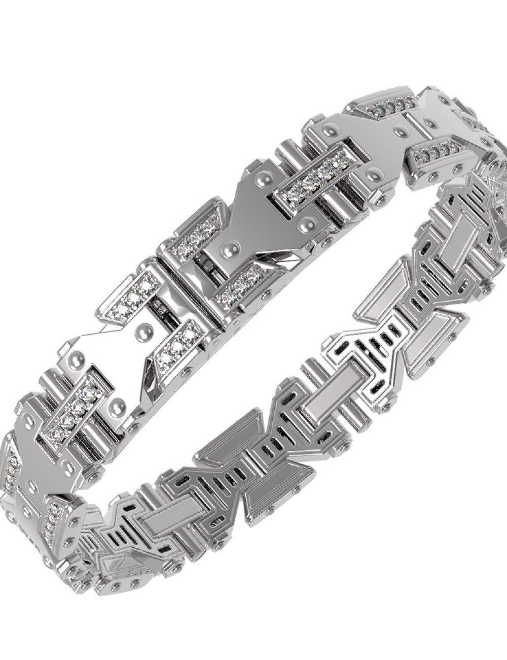 Браслет из белого золота c бриллиантами