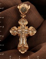 Крест из золота c бивнем мамонта