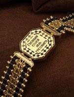 Браслет из лимонного золота c ониксом