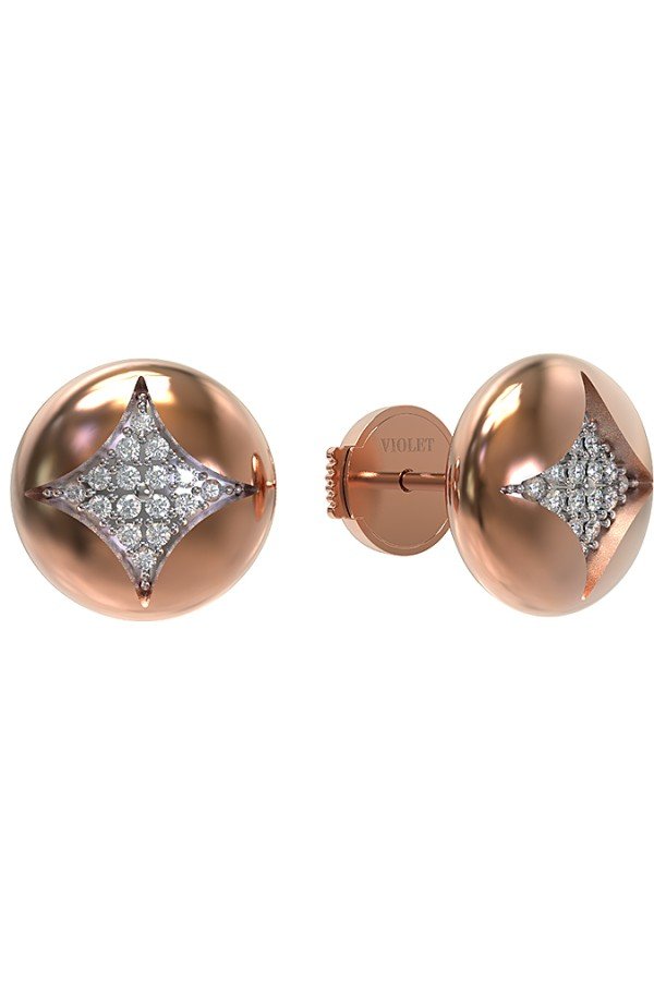 Серьги из золота c бриллиантами