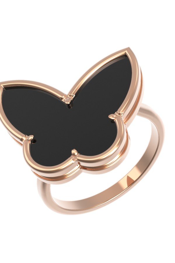 Кольцо из золота c ониксом