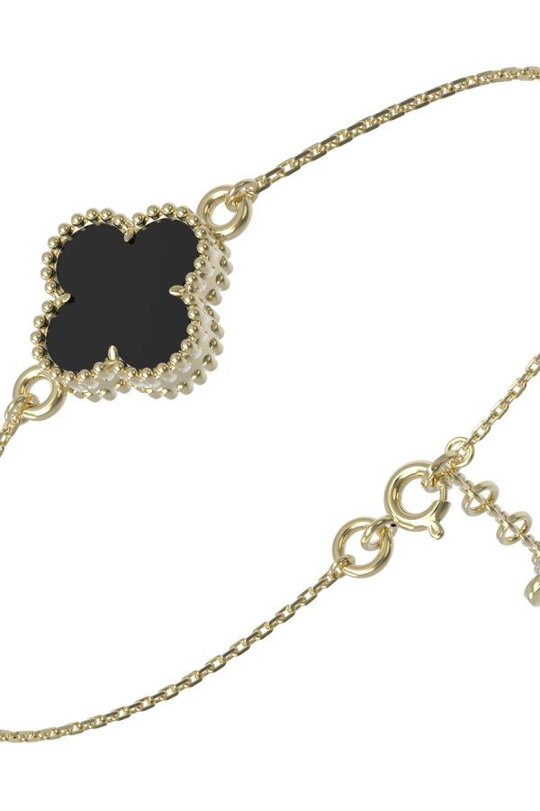 Браслет из лимонного золота c ониксом