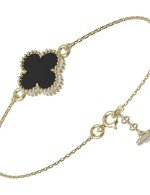 Браслет из лимонного золота c ониксом