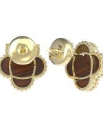 Серьги из лимонного золота c тигровым глазом