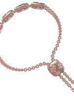 Браслет из розового золота c бриллиантами и перламутром