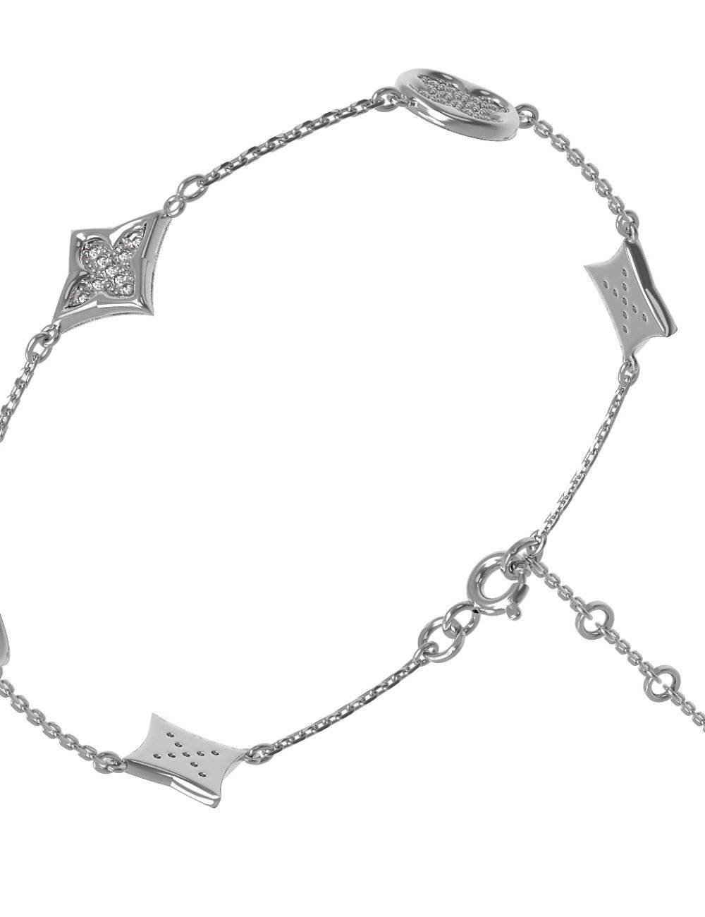 Браслет из белого золота c бриллиантами