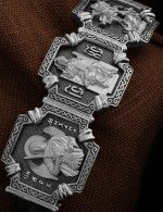 Браслет из белого золота c шнурком