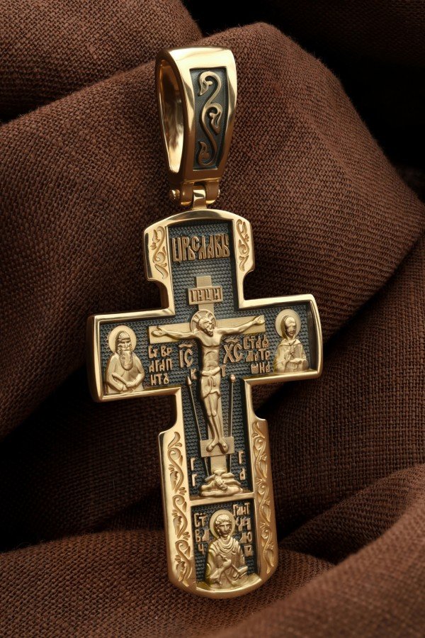 Крест из лимонного золота