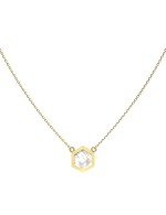 Колье из лимонного золота c перламутром