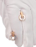 Серьги из золота c бриллиантами и перламутром