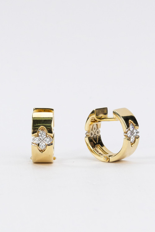 Серьги из лимонного золота 585 пробы c бриллиантами