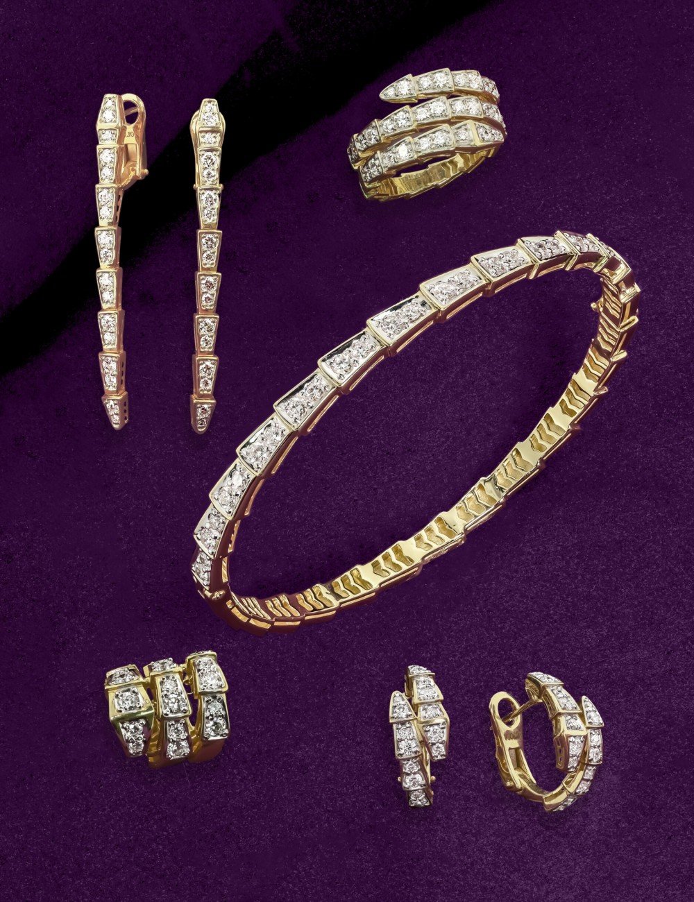 Браслет из лимонного золота c бриллиантами