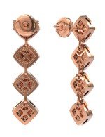 Серьги из золота c бриллиантами и изумрудом