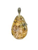 Подвеска из лимонного золота c росписным янтарём