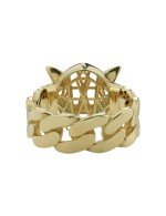 Кольцо из лимонного золота c бриллиантами и изумрудом