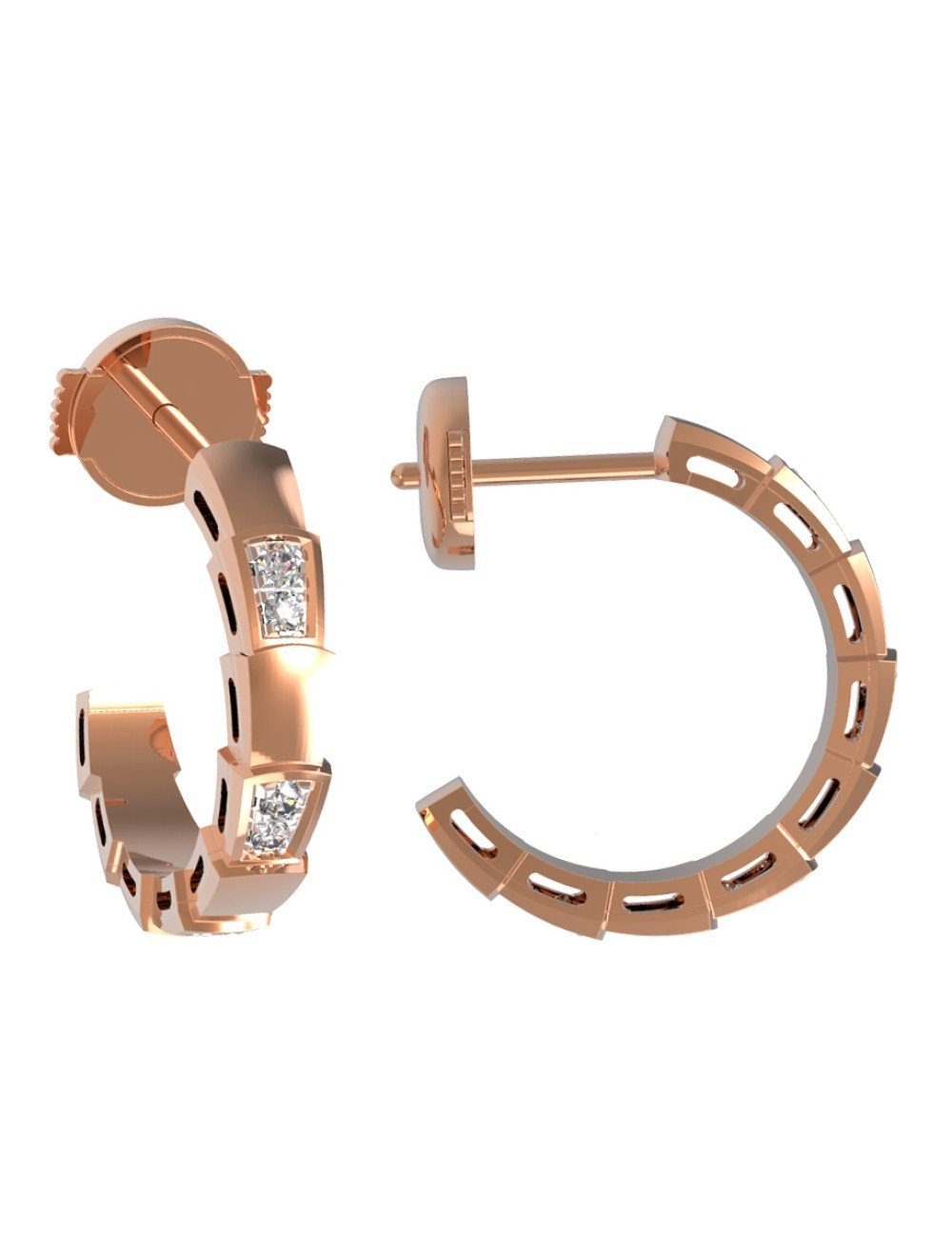 Серьги из золота c бриллиантами