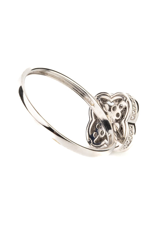 Кольцо из белого золота 585 пробы c бриллиантами