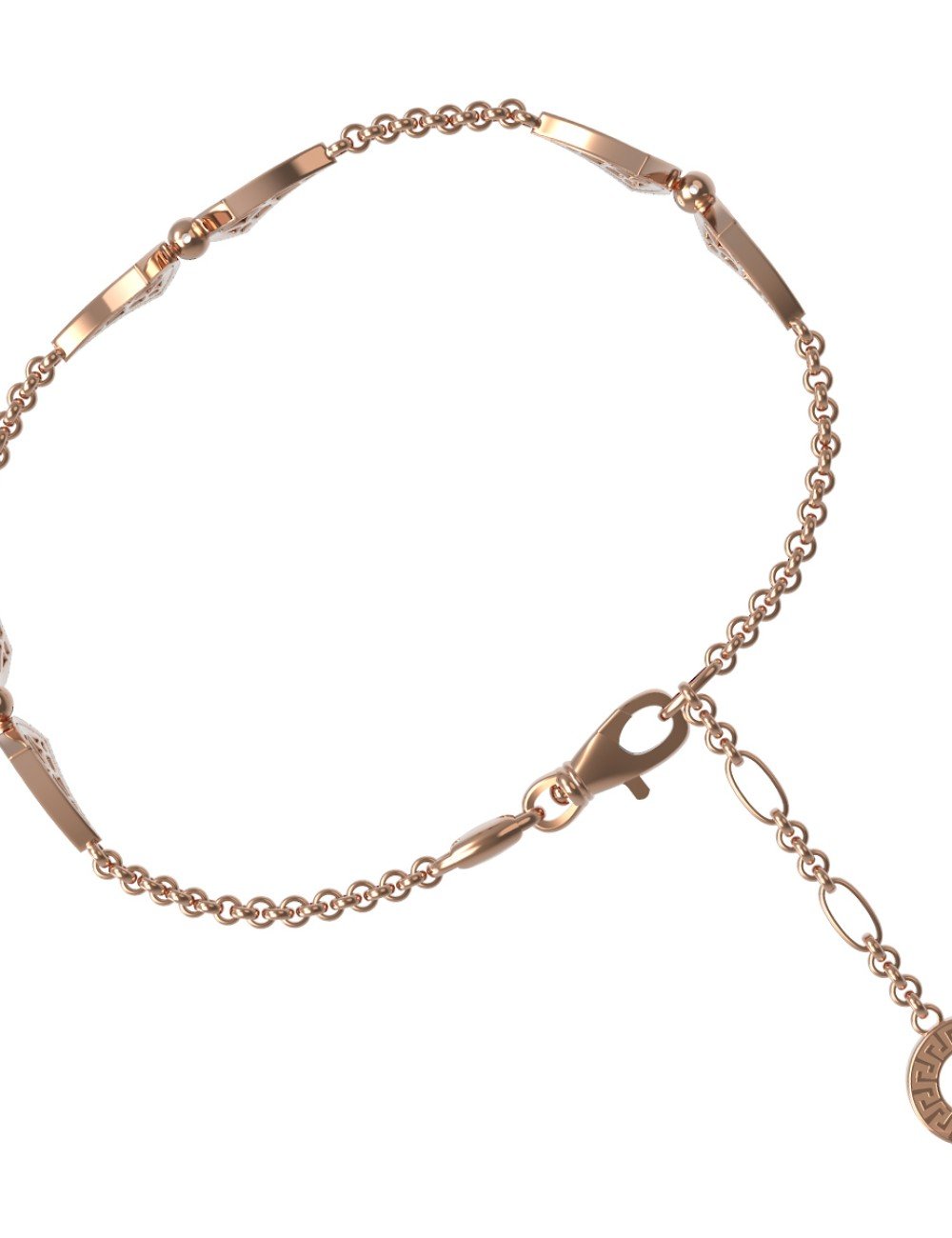 Браслет из золота c бриллиантами и перламутром