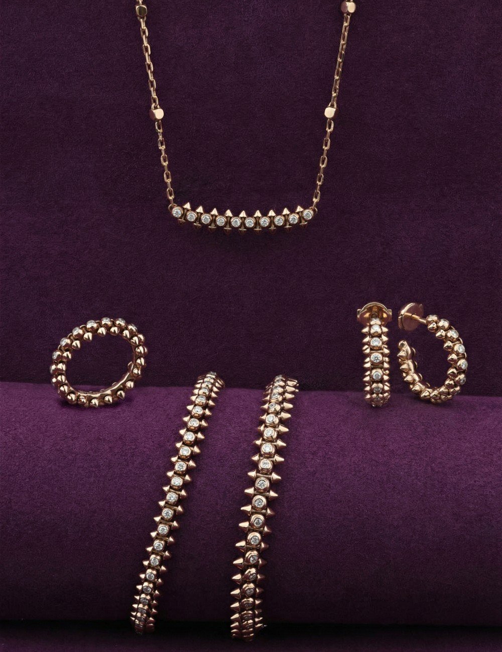 Серьги из розового золота c бриллиантами