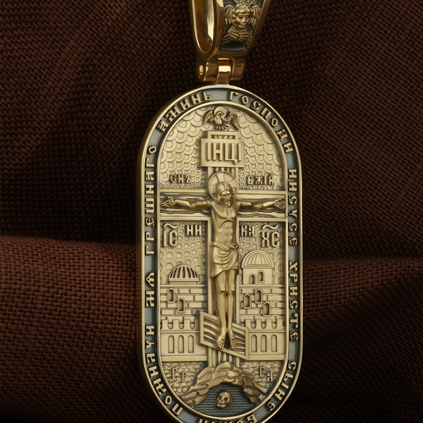 Образок из лимонного золота 585 пробы