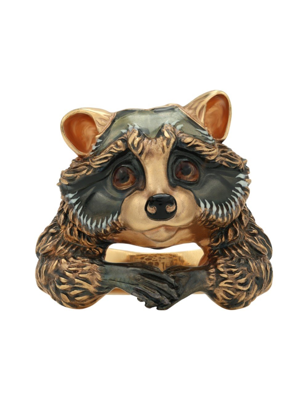 Кольцо из золота c эмалью