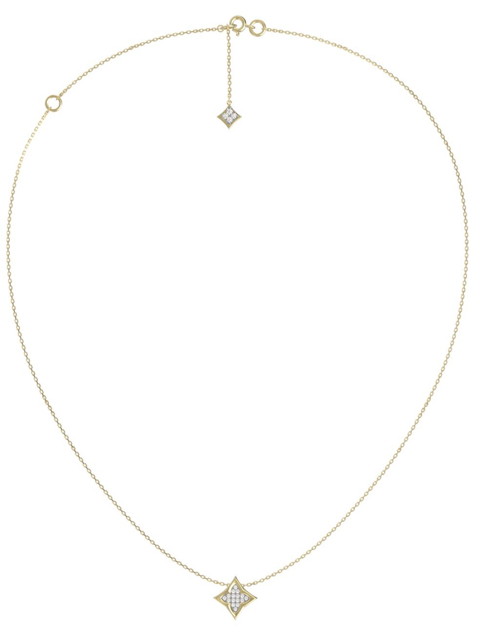 Колье из лимонного золота c бриллиантами