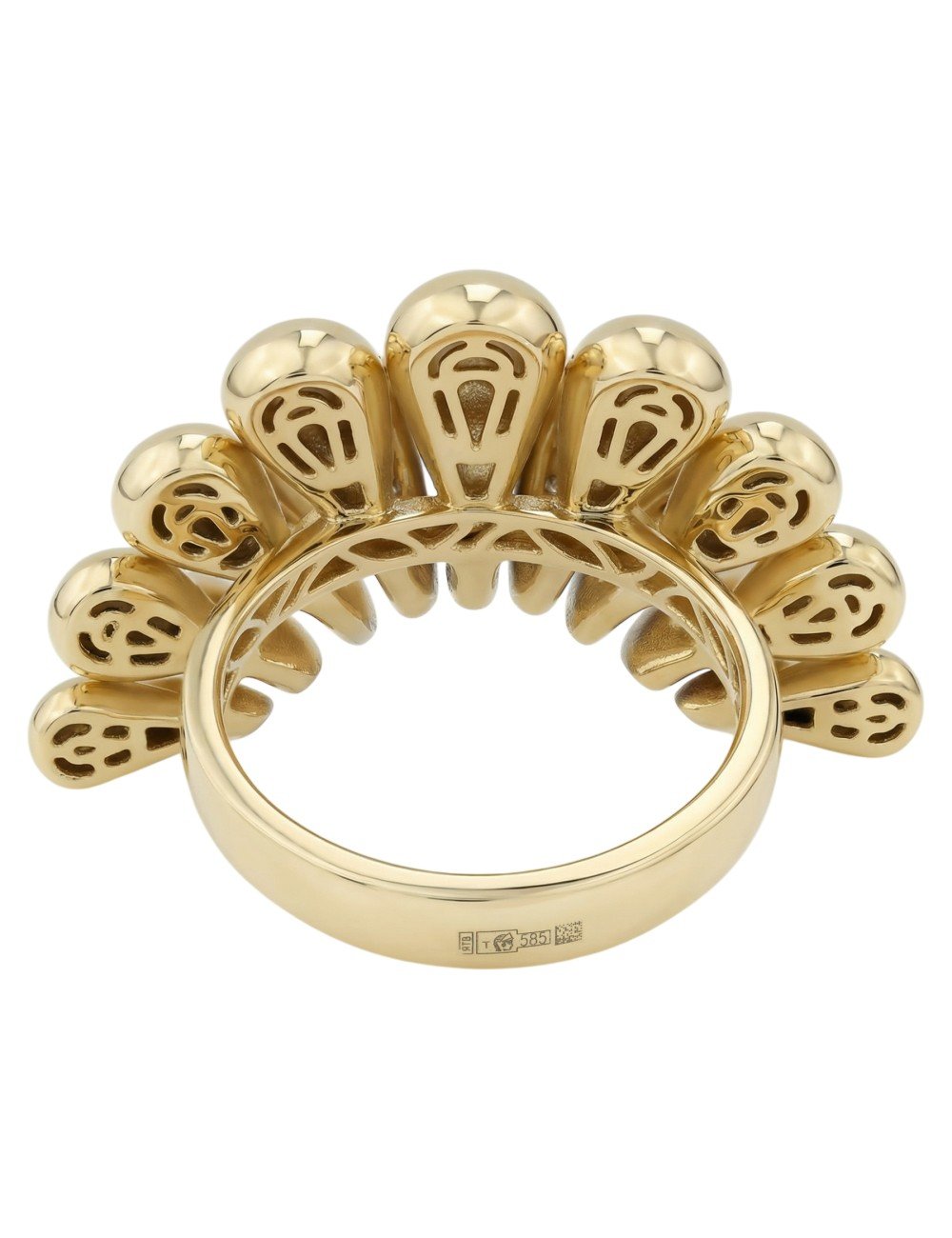 Кольцо из лимонного золота c бриллиантами